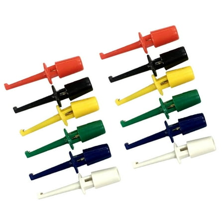 12PCS 6Color Test Hook Clip SMD IC SMT Grabbers Test Probes