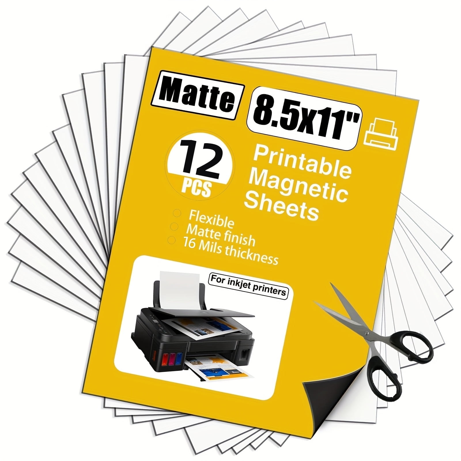 12PCS 8.5x11in Printable Sheets for Inkjet Printer, Flexible