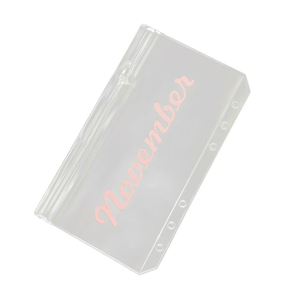 12PCS A6 Binder Pockets with No Zippers, Zipless Budget Envelopes for the Cash System, A6 Binder Pouch for 6 Ring Binder, Money Folder Organizer, Clear PVC Savings Challenges Envelopes, 12PCS