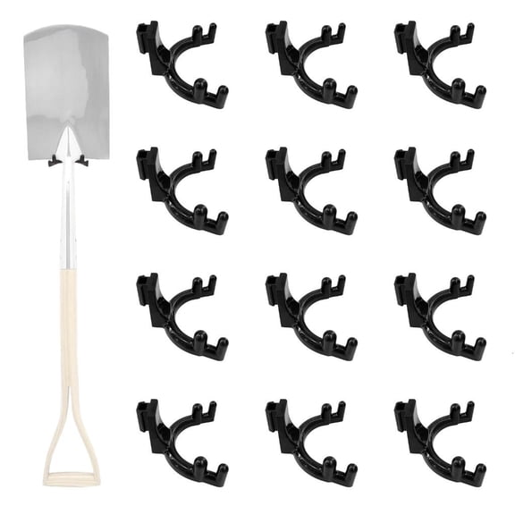 12PCS ABS Garage Wall Hooks Heavy Duty Storage Organizers For Garden Tools Shovels Hammers Rakes