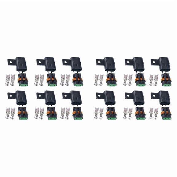12PCS ATO ATC Fuse Holder Assembly ATC Waterproof Sealed Fuse Socket Kit Splice Existing Wire Kit