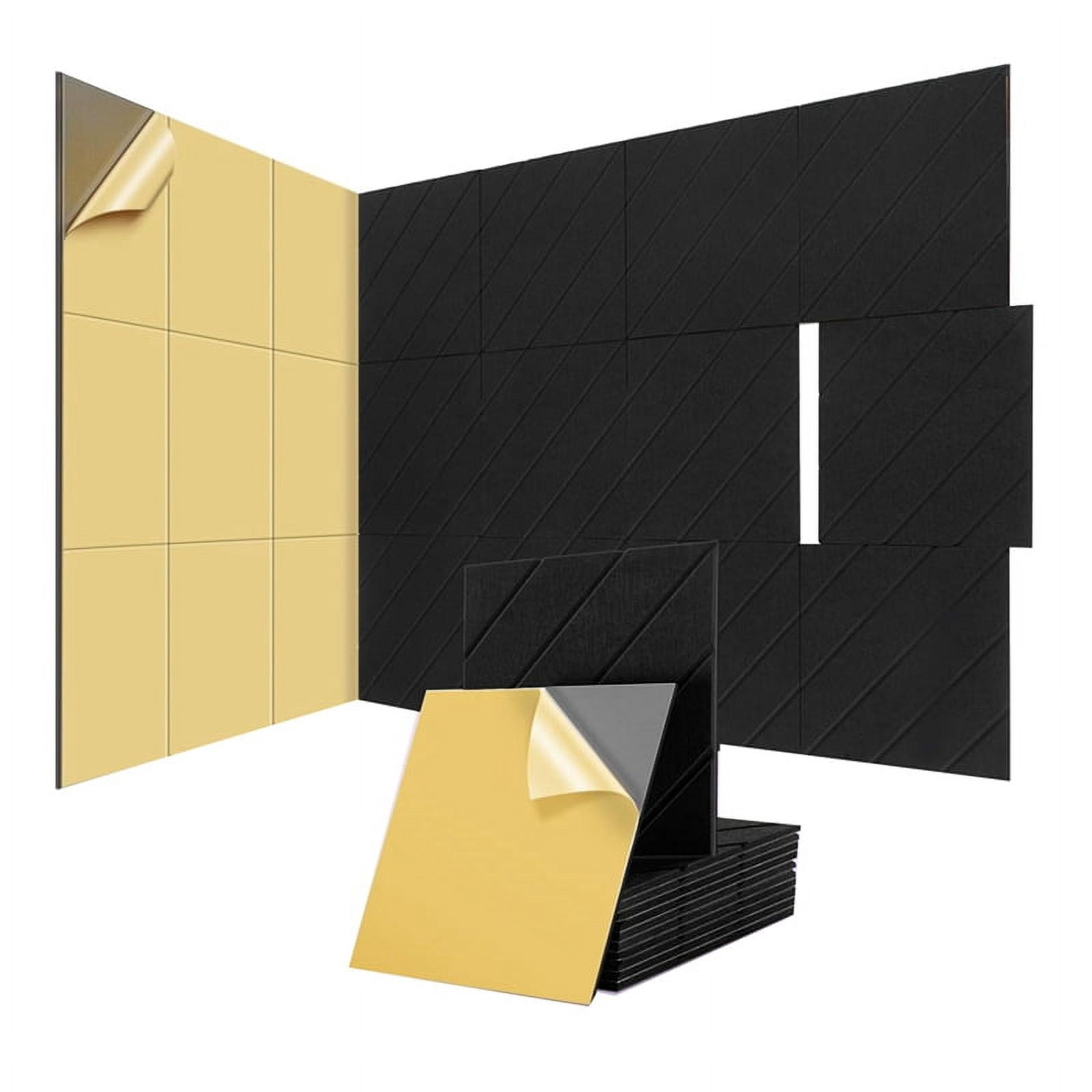 12PCS Acoustic Panels,12x12x0.4 Inch Sound Proof Foam Panels Wall Decor ...