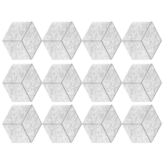 12PCS Acoustics Foam Wall Tiles Soundproof Foam Panel Hexagonal Wall Panels Perfect for Quiet Study Spaces and Library