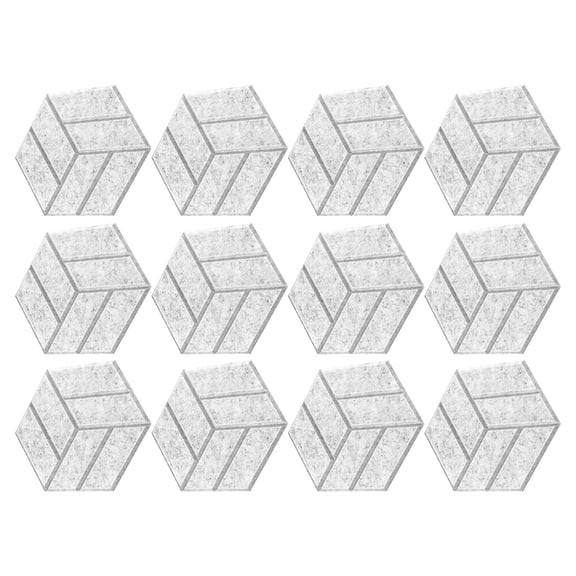 12PCS Acoustics Foam Wall Tiles Soundproof Foam Panel Hexagonal Wall Panels Perfect for Quiet Study Spaces and Library
