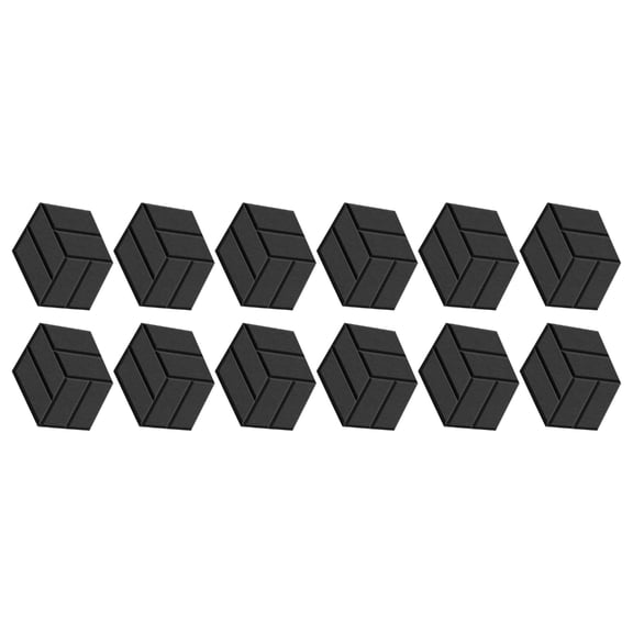 12PCS Acoustics Foam Wall Tiles Soundproof Foam Panel Hexagonal Wall Panels Perfect for Quiet Study Spaces and Library