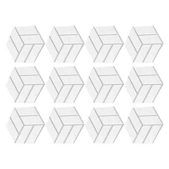 12PCS Acoustics Foam Wall Tiles Soundproof Foam Panel Hexagonal Wall Panels Perfect for Quiet Study Spaces and Library