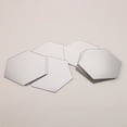 thumbnail image 1 of 12PCS Acrylic Mirror Wall Stickers Self Adhesive Removable Hexagonal Decorative Mirror Sheet For Home Living Room Bedroom Decor Silver 100x85x50CM, 1 of 2