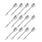 12PCS Air Inflating Needle Dual Port Inflation Needles Inflating Needle For Football Basketball Soccer Ball Volleyball Rugby Balls