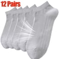 thumbnail image 1 of 12PCS Ankle Socks for Men Breathable Mesh Athletic Running Socks with Moisture-Wicking Cushioned Sole Lightweight Low-Cut Tab Socks for Summer Sports Gym Daily Wear, 1 of 4
