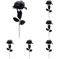 thumbnail image 1 of 12PCS Artificial Black Roses Bouquet with Long Stems Real Touch Flowers for Wedding Centerpieces, Halloween Gothic Home Decor, Bridal Bouquet DIY Party Decoration, Rose Flower Arrangements, 1 of 2