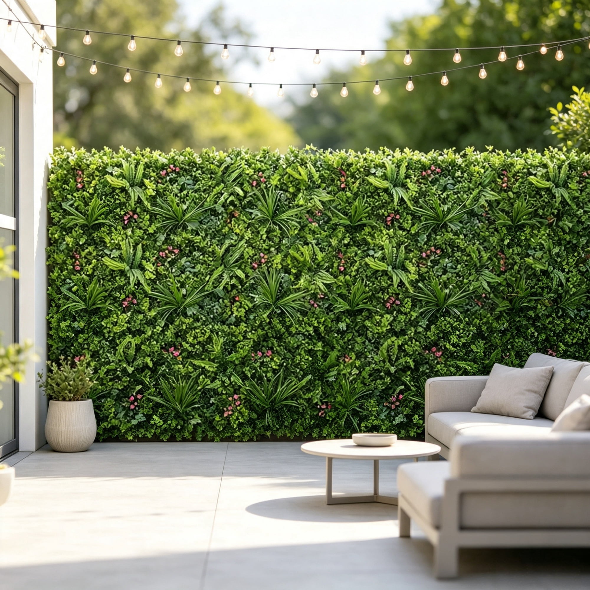12PCS Artificial Boxwood Panels, 20x20in Sun-Protected Privacy Hedge Fence for Indoor & Outdoor Garden Backdrop