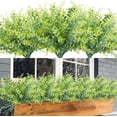 thumbnail image 1 of 12PCS Artificial Ferns for Outdoors, Fake Fall Boston Fern Plants UV Resistant No Fade Faux Plastic Greenery Bushes for Indoor Outside Window Box Fall Décor Autumn Orange, 1 of 4