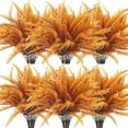 thumbnail image 1 of 12PCS Artificial Ferns for Outdoors, Fake Fall Boston Fern Plants UV Resistant No Fade Faux Plastic Greenery Bushes for Indoor Outside Window Box Fall Décor Autumn Orange, 1 of 4