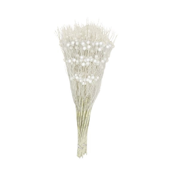 12PCS Artificial Glitter Berry Stem Ornaments 15.7 Inches Simulation Christmas Picks Decorative Glitter Sticks for Christmas Tree DIY Wreath Crafts Gift Fireplace Holiday Home Decor