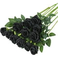thumbnail image 1 of 12PCS Artificial Roses Silk Flowers Fake Roses Bouquet Long Stem for Home Wedding Decoration Party (Wine), 1 of 4
