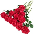 thumbnail image 1 of 12PCS Artificial Silk Rose Flower with Long Stem for Home Decor Centerpiece Arrangement Bridal Bouquet Wedding Party Event Gift Realistic Silk Roses Flowers, 1 of 6