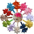 thumbnail image 1 of 12PCS Baby Girls Headbands Soft Head Wrap Stretchy Bow Hairbands for Girls Newborn Infant Toddlers, 1 of 10