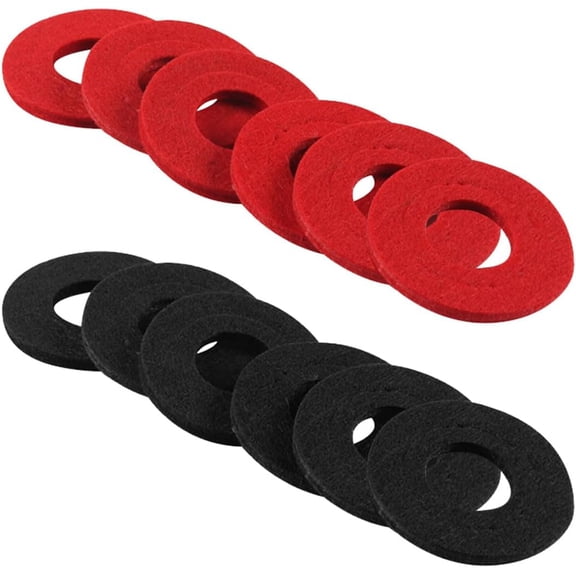 12PCS Battery Terminal Anti Corrosion Washers, 6 Red and 6 Black Battery Top & Side Terminal Protector, Universal Fiber Shim Accessories for Cars (Red/Black)