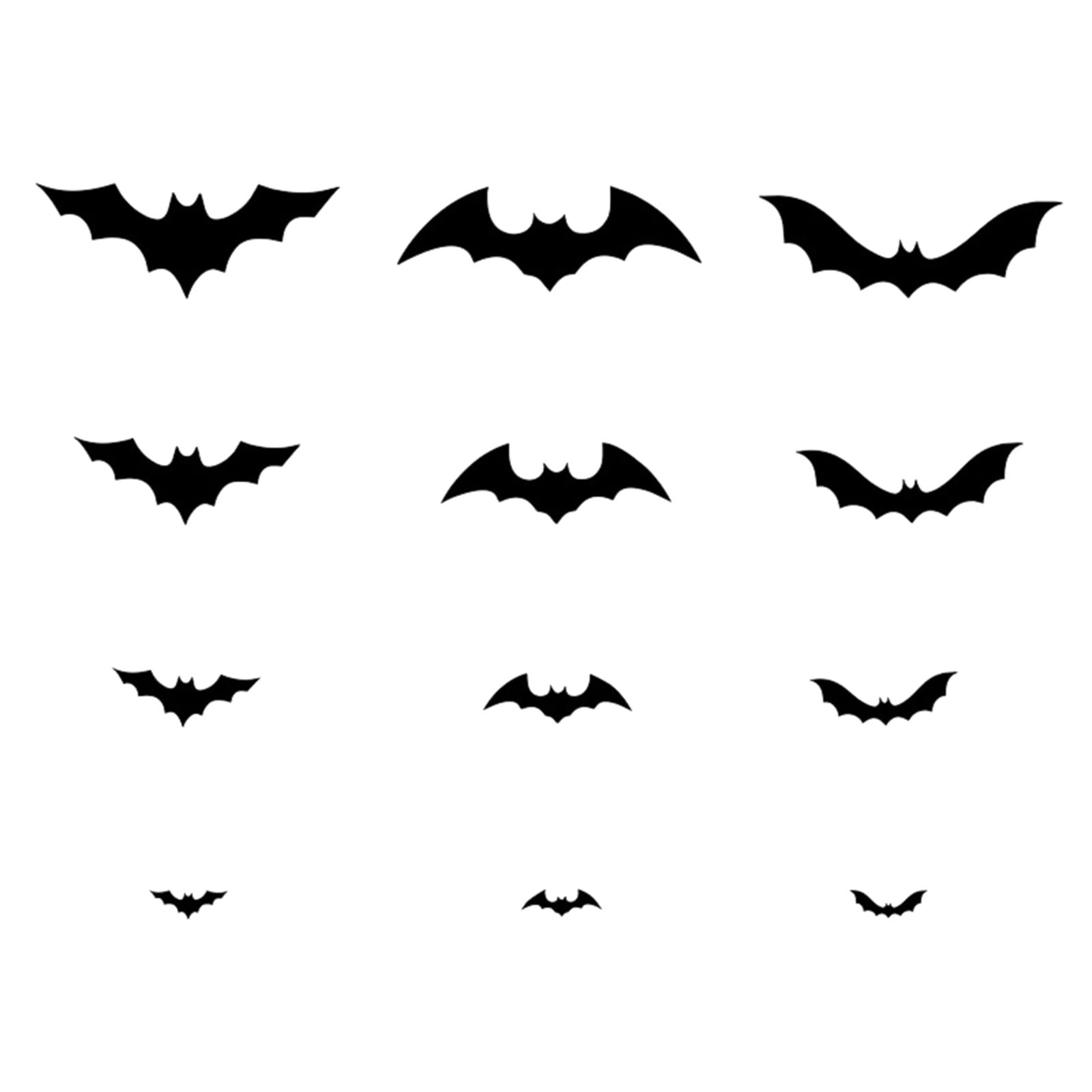 12PCS Big Bat Stickers 3D Stereo Cartoon Stickers Party Decoration Wall