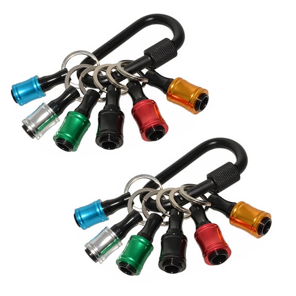 12PCS Bit Holders 1/4 Socket, Hex Shank Screwdriver Bit Holder for Impact Driver Drill Bit Keychain Extension Bar Quick Release Easy Change, Screwdriver Bit Holders for Tools & Home Improvement Gift