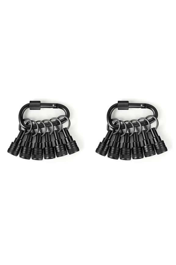 12PCS Bit Holders Keychain, 1/4 Inch Hex Shank Bit Holders, Quick-Change Design for Nut Driver, Screwdriver & Drill Bits