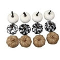 thumbnail image 1 of 12PCS Black & White Buffalo Check Fabric Pumpkins - Small Foam Pumpkins Set for Farmhouse Fall Decor, Thanksgiving Table Centerpiece, Halloween & Rustic Home Decoration, 1 of 8