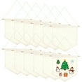 thumbnail image 1 of 12PCS Blank Canvas Banner, Triangular Pin Display for Wall Art, Canvas Custom Banners Paintable White Banner Sign for DIY Craft Projects, Home Decor 10" x 10", 1 of 5