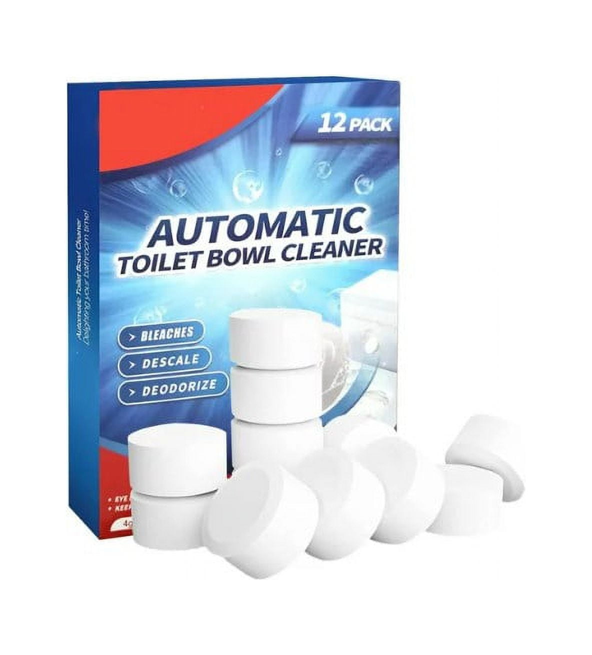 12PCS/Box Toilet Cleaning Tablets Toilet Cleaners with Bleach Slow
