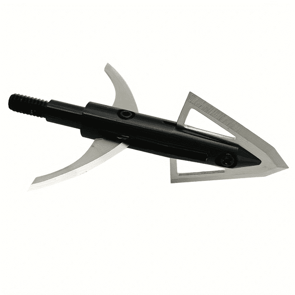 12PCS Broadhead 4-Blade Hunting Hybrid Mechanical Broadhead 100 Grain 1" Fixed 1.8" Mechanical Cutting Diameter