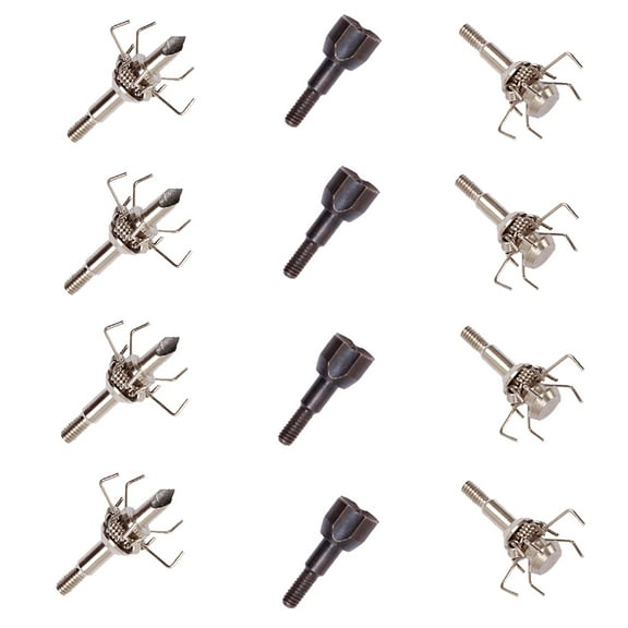 12PCS Broadhead Small Game Tips Screw In Points for Outdoor and Practice