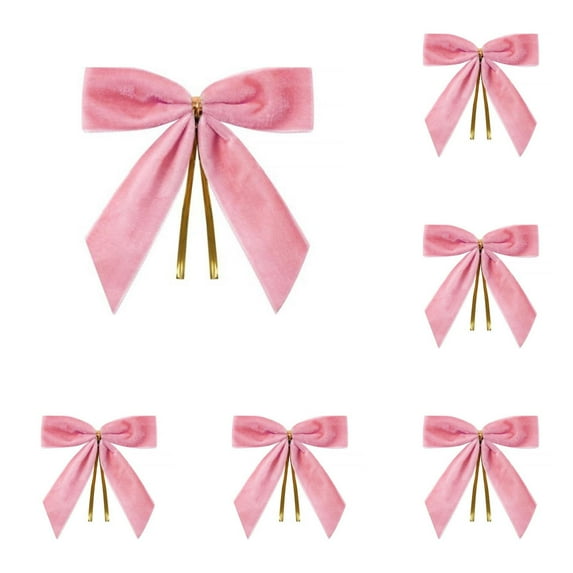 12PCS Burgundy Small Velvet Christmas Bows for Christmas Tree,Wreath,Gift Wrapping,Crafts,Wedding,Party, Twist Tie Bows for Treat Bag Bakery Candy Bags, Home Decor