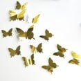 thumbnail image 1 of 12PCS Butterfly Mirror Decorations - 3D DIY Wall Stickers for Home and Room Art, Easy to Apply, Removable, Realistic Design, 1 of 2