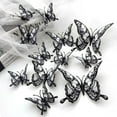thumbnail image 1 of 12PCS Butterfly Wall Stickers, 3D Double-Layer Skull Butterflies Wall Decals Halloween Wall Decor Gothic Black Butterfly Design Halloween Wall Stickers for Home Room Bedroom Festival Party Decoration, 1 of 4