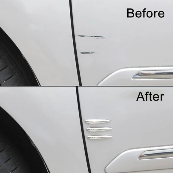 12PCS Car Anti-Scratch Door Edge Guard Trim Strip Bumper Protection White