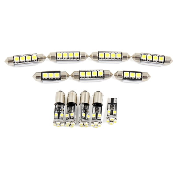 12PCS Car Auto Dome Map LED Lights Interior Package Kit for Audi A3 / S3 (8P) 2006-2011