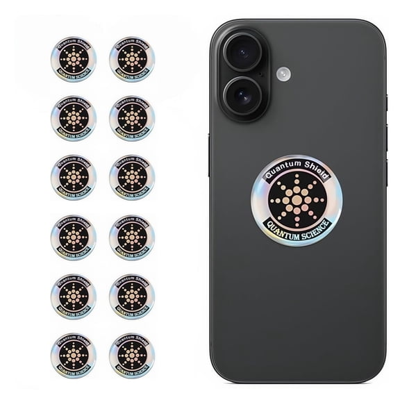 12PCS Cell Phone Stickers Quantum Shield Shape Protector for Smartphones, Laptops, Tablets, TVs & Other Electronic Devices – Anti-Scratch & Signal Protection Stickers