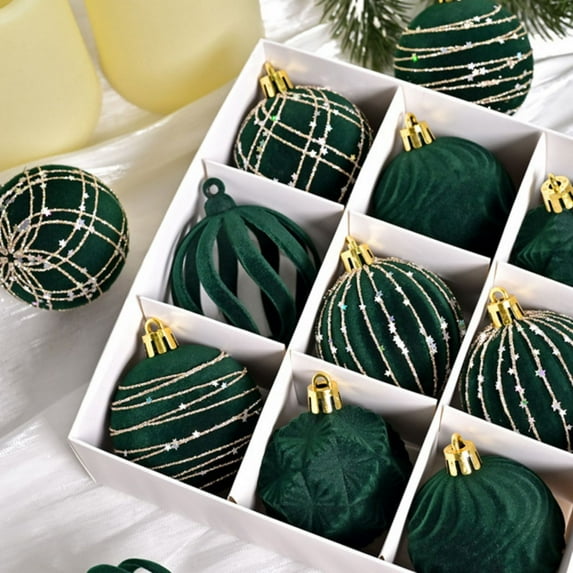 12PCS Christmas Ball Ornaments -2.4" Shatterproof Christmas Tree Decorations Xmas Tree Medium Christmas Ornaments Balls with Hanging Loop for Wedding Holiday Party Wreath Home Decor