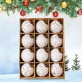 thumbnail image 1 of 12PCS Christmas Ball Ornaments Christmas Tree Decoration Holiday Multiple Styles Ornaments For Christmas Trees Party Ball Decoration, 1 of 6