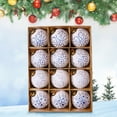 thumbnail image 1 of 12PCS Christmas Ball Ornaments Christmas Tree Decoration Holiday Multiple Styles Ornaments For Christmas Trees Party Ball Decoration, 1 of 6