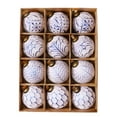 thumbnail image 1 of 12PCS Christmas Ball Ornaments Set – Festive Tree Decorations with Unique Styles for Holiday Celebrations, Wreaths, Garlands, and Gift Packages to Create a Magical Seasonal Atmosphere, 1 of 5