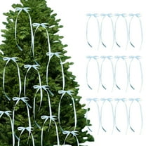 12PCS Christmas Bow Ribbon for Ornament Wreath Xmas Tree Hanging Pendants Holiday Home Outdoor Indoor Party Decoration