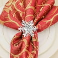thumbnail image 1 of 12PCS Christmas Napkin Rings Decoration, Rhinestone Elk Snowflake Silver Napkin Rings Holders for Wedding Birthday Party Dinner Supplies, 1 of 7
