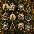 thumbnail image 1 of 12PCS Christmas Ornaments DIY Pearl Diamond Art Kits for Adults, Christmas Diamond Art Hanging Ornament Kit with Twine, for Xmas Tree Window Mantel Holiday Home Decor, 1 of 9