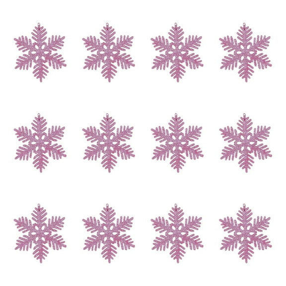 12PCS Christmas Snowflake Ornaments,Snowflakes Christmas Tree Decorations, Glitter Ornaments Snowflake Ornaments for Xmas Tree, Hanging Snowflake Decor Christmas Indoor Winter Holidays Decor