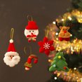 thumbnail image 1 of 12PCS Christmas Tree Felt Ornament Hanging Decorations Christmas Santa Clause, Red, 1 of 2