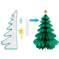 thumbnail image 1 of 12PCS Christmas Tree Paper Honeycomb Pendant Table Decoration Christmas Hanging Ornaments DIY Xmas Tree Festival Decor B, 1 of 10