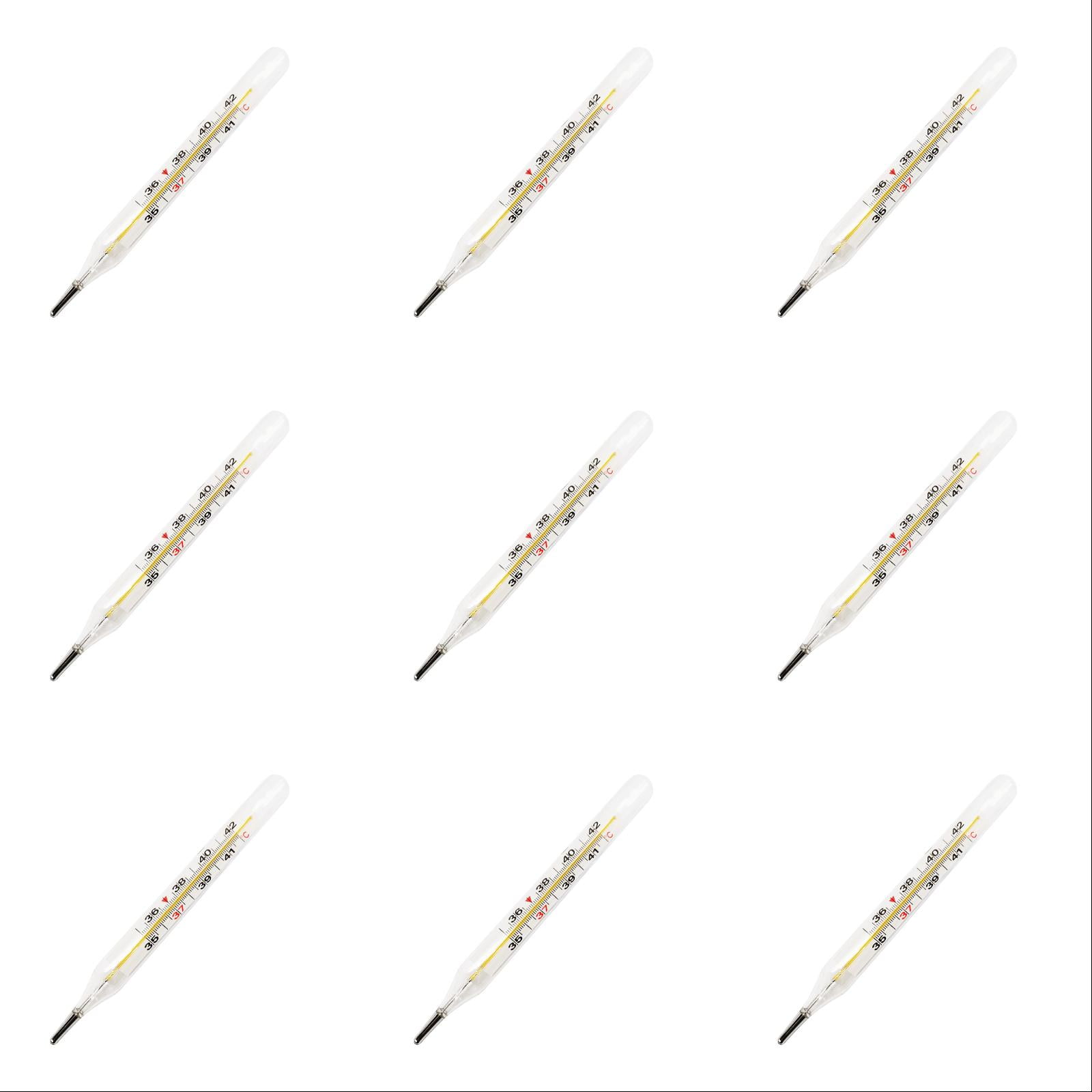 12PCS Clinical Glass Oral Temperature Measurement, Armpit Fast Reading