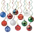12PCS Colorful Christmas Spiral Paper Ornaments For Scene Decoration
