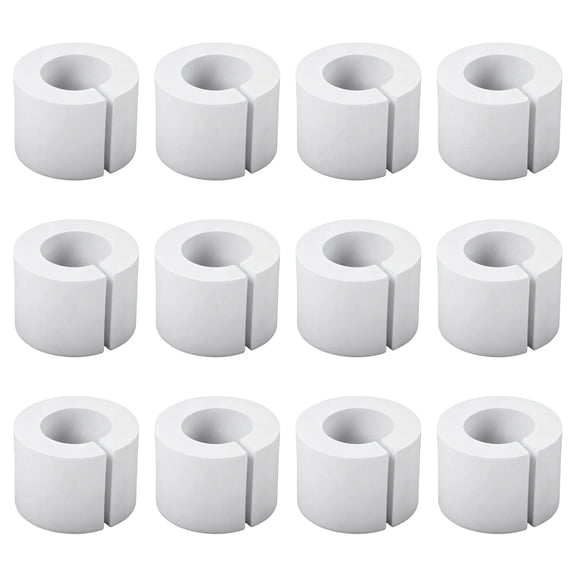 12PCS Curtain Spacers for Most Curtain Rods EVA Foam Drapery Spacers Clamp On Curtains Rod Attachment for Home Bathroom