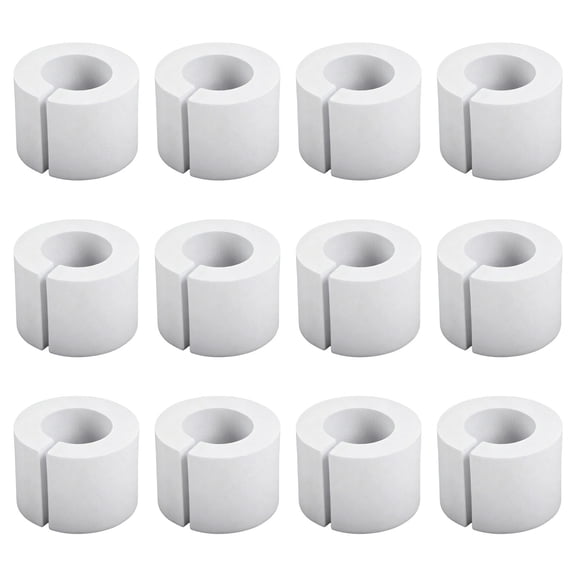 12PCS Curtain Spacers for Most Curtain Rods EVA Foam Drapery Spacers Clamp On Curtains Rod Attachment for Home Bathroom